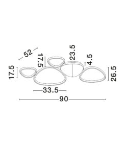 Плафониера Nova Luce ALTUS 9081829 бял детайл 6