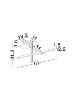 Плафониера Nova Luce ANTAMA 9081834 черен детайл 5