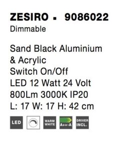 Настолна лампа Nova Luce ZESIRO 9086022 черен детайл 5