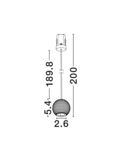 Пендел Nova Luce NOTIC 9088162 черен детайл 6