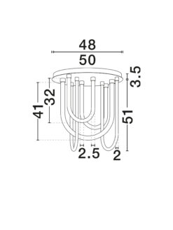 Плафониера Nova Luce TOPAZ 9100152 черен детайл 6