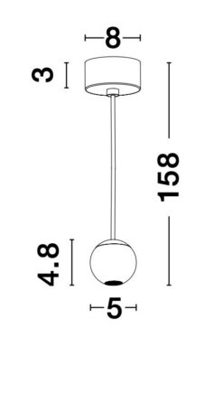 Пендел Nova Luce NOCCI 9103211 бял детайл 3