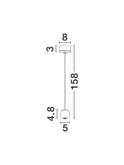 Пендел Nova Luce NOCCI 9103212 черен детайл 6