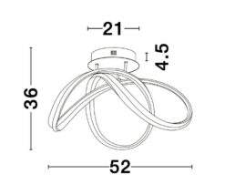 Плафониера Nova Luce TRUNO 9104712 черен детайл 6