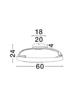 Плафониера Nova Luce OLIA 9104714 черен детайл 6