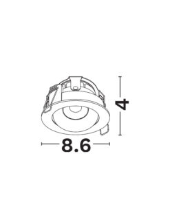 Луна за вграждане Nova Luce LONZA 9110122 бял детайл 3