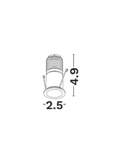 Луна за вграждане Nova Luce TINY 9110134 бял детайл 2