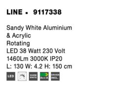 Плафониера Nova Luce LINE 9117338 бял детайл 6