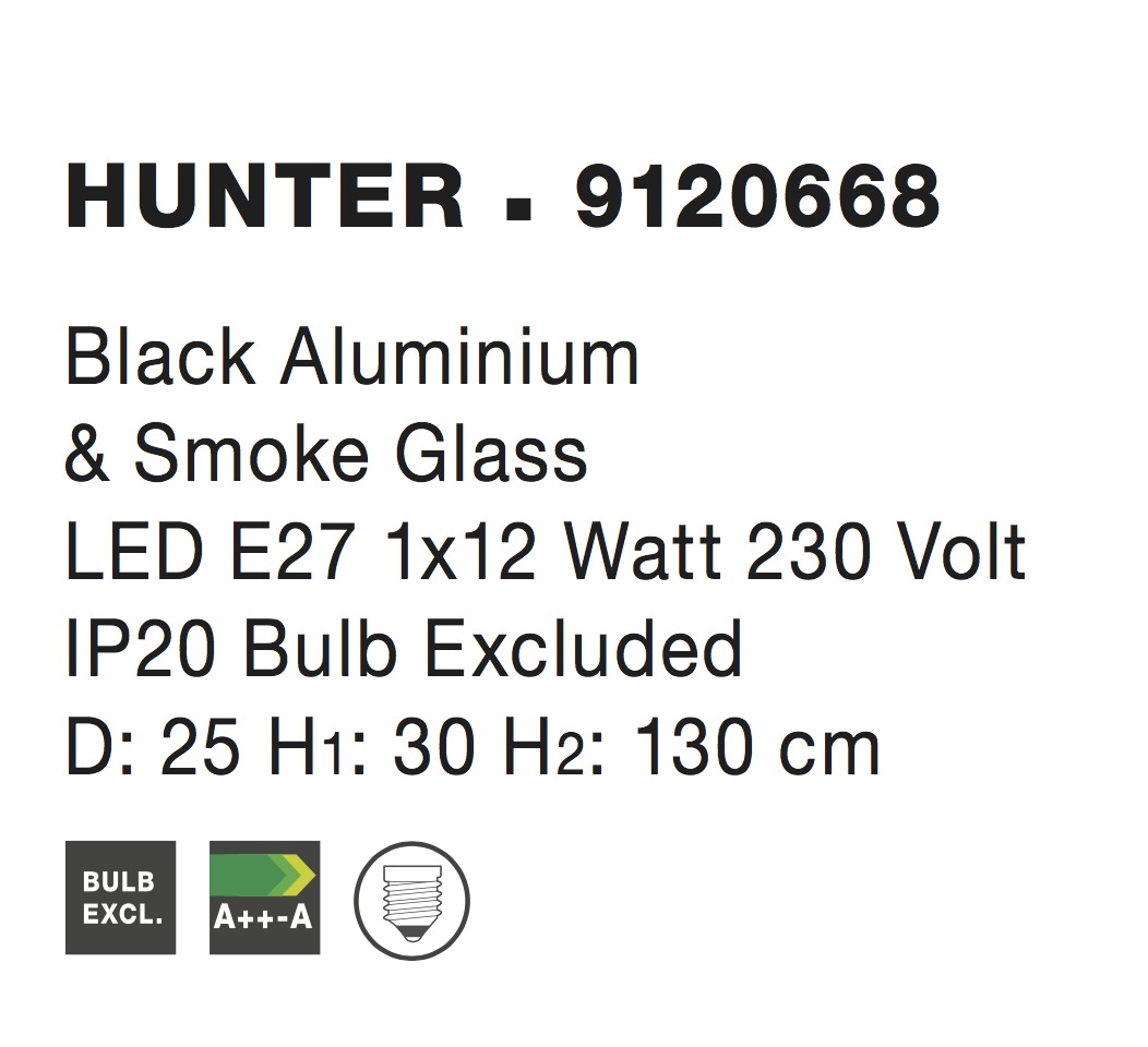 Пендел Nova Luce HUNTER 9120668 черен детайл 3