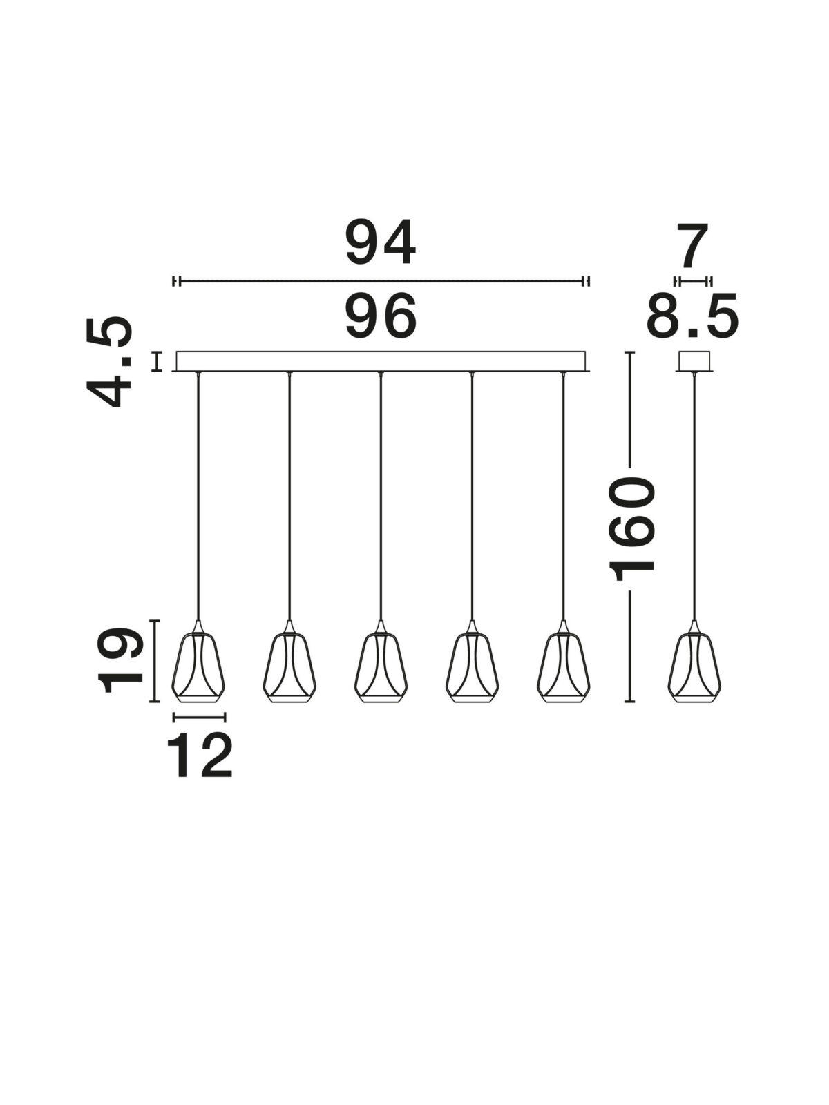 Полилей Nova Luce ALISH 9124100 черен детайл 5