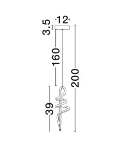 Пендел Nova Luce SOLINE 9124102 златист детайл 6