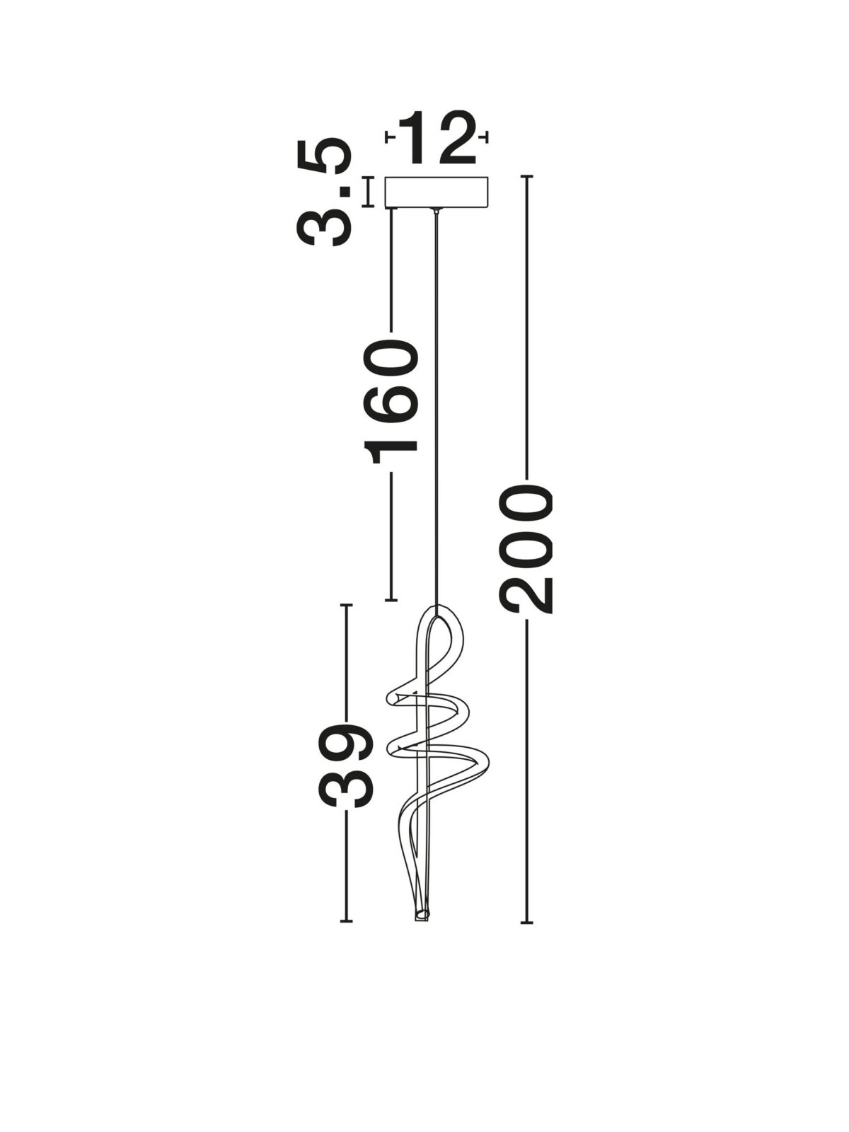 Пендел Nova Luce SOLINE 9124102 златист детайл 6