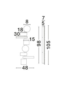 Аплик Nova Luce MARGOT 9130640 сив детайл 6