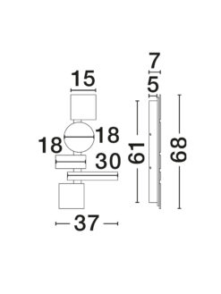 Аплик Nova Luce MARGOT 9130641 сив детайл 6