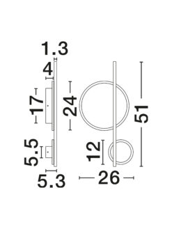 Аплик Nova Luce OTTILIE 9130642 черен детайл 5