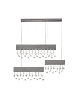 Полилей Nova Luce CRISTA 9130645 сребърен в интериор