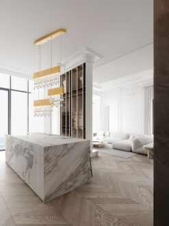 Полилей Nova Luce CRISTA 9130646 златист
