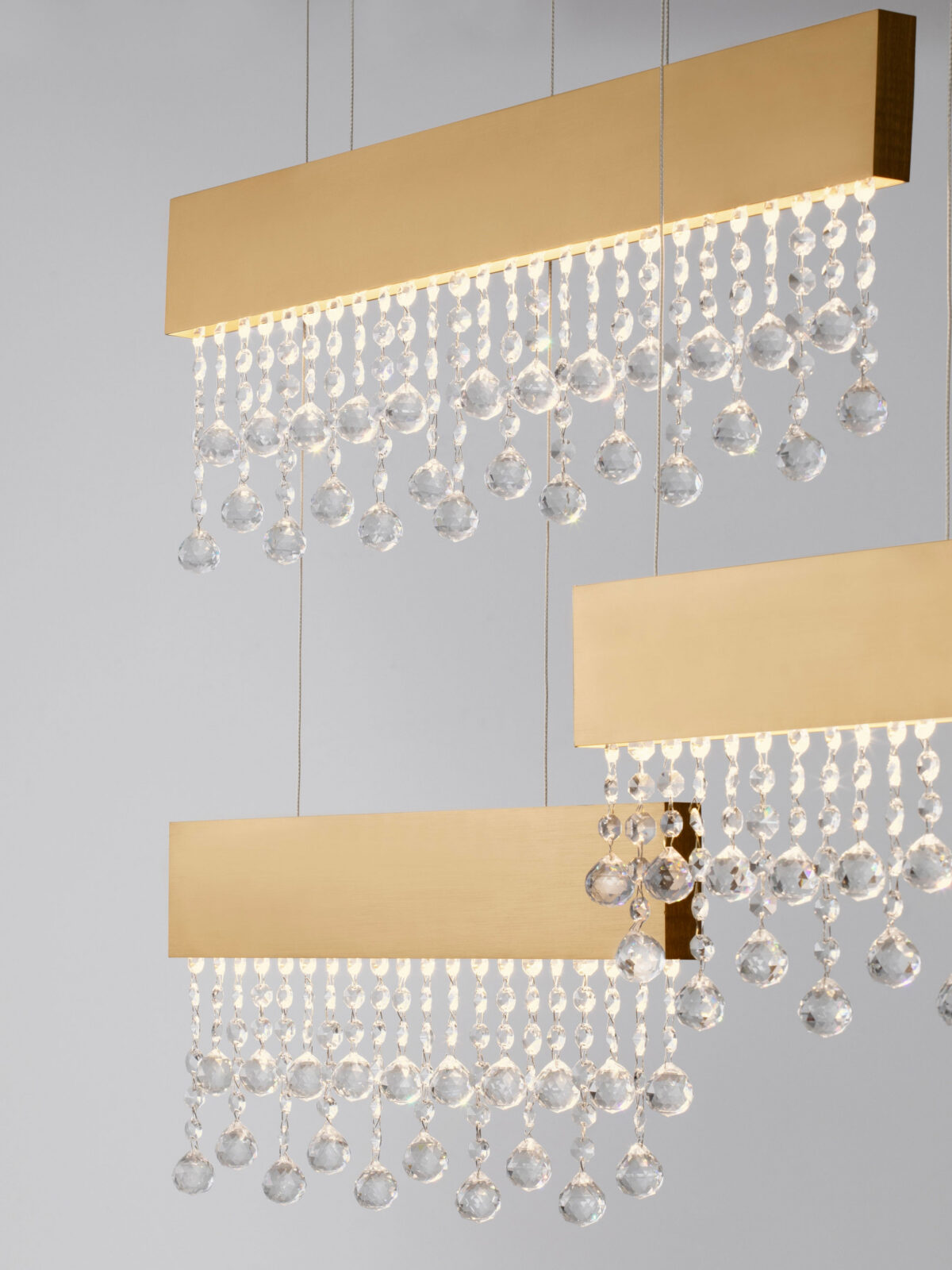Полилей Nova Luce CRISTA 9130646 златист детайл 4