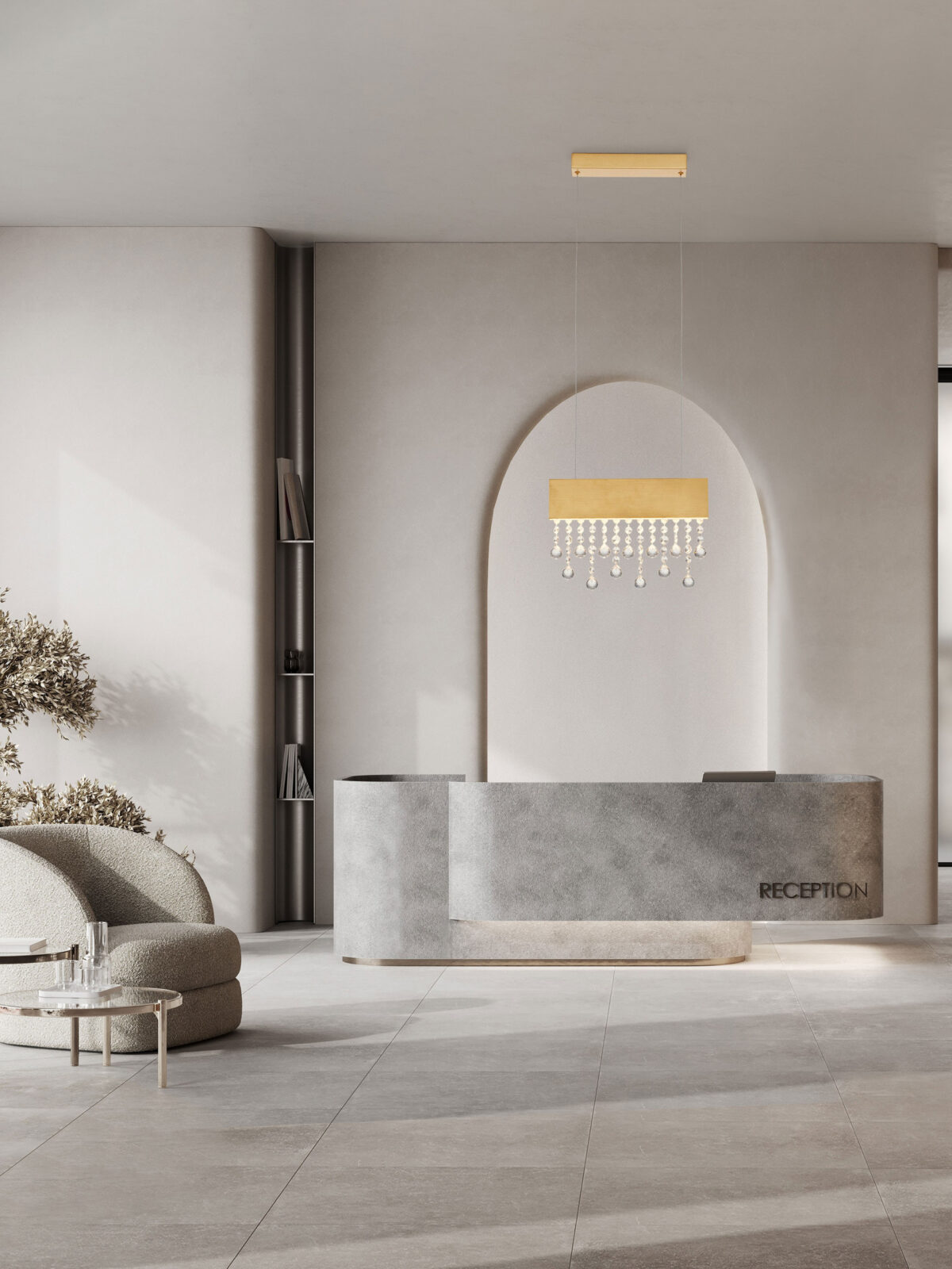 Полилей Nova Luce CRISTA 9130648 златист