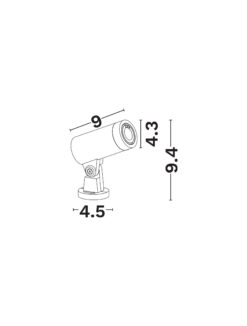 Прожектор Nova Luce LAW INOUT 9136206 черен детайл 5