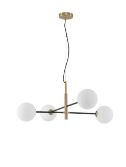 Полилей Nova Luce VITRA 9143304 черен в интериор