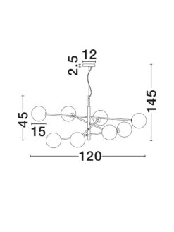 Полилей Nova Luce VITRA 9143308 черен детайл 5