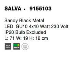 Спот Nova Luce SALVA 9155103 черен детайл 6