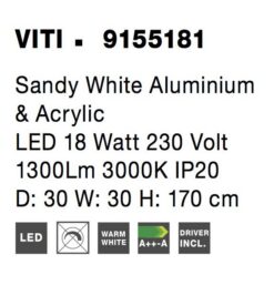 Лампион Nova Luce VITI 9155181 бял детайл 7