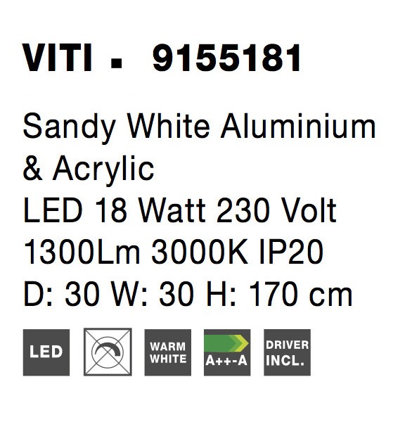 Лампион Nova Luce VITI 9155181 бял детайл 7