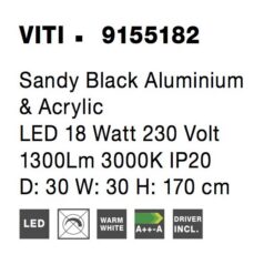 Лампион Nova Luce VITI 9155182 черен детайл 6