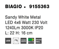Спот Nova Luce BIAGIO 9155363 бял детайл 5