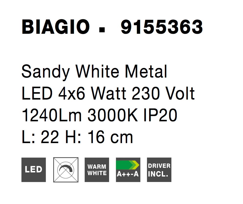 Спот Nova Luce BIAGIO 9155363 бял детайл 5