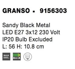 Спот Nova Luce GRANSO 9156303 черен детайл 5