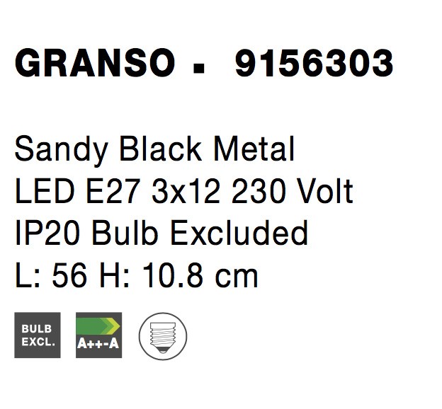 Спот Nova Luce GRANSO 9156303 черен детайл 5