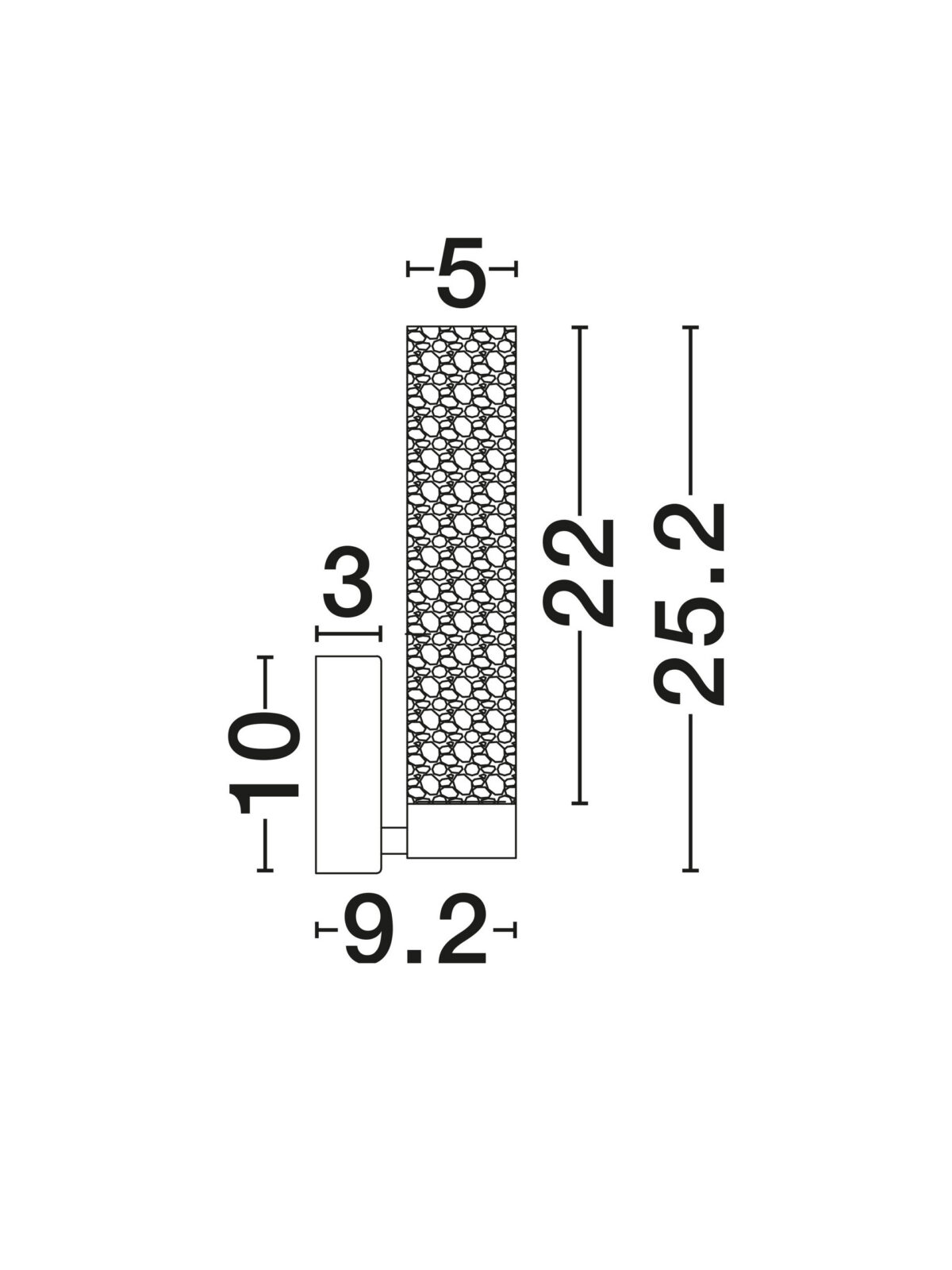 Аплик Nova Luce ZELON 9160203 черен детайл 6