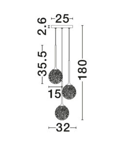 Пендел Nova Luce MIRANO 9160212 златист детайл 4