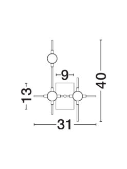 Аплик Nova Luce ATOMO 9180673 златист детайл 6