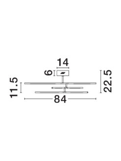 Плафониера Nova Luce RACCIO 9180761 черен детайл 6