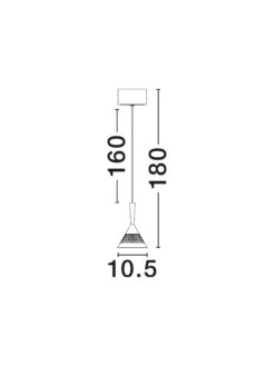 Пендел Nova Luce PALUZ 9186963 черен детайл 5