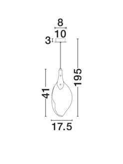 Пендел Nova Luce BELLINA 9187010 златист детайл 6