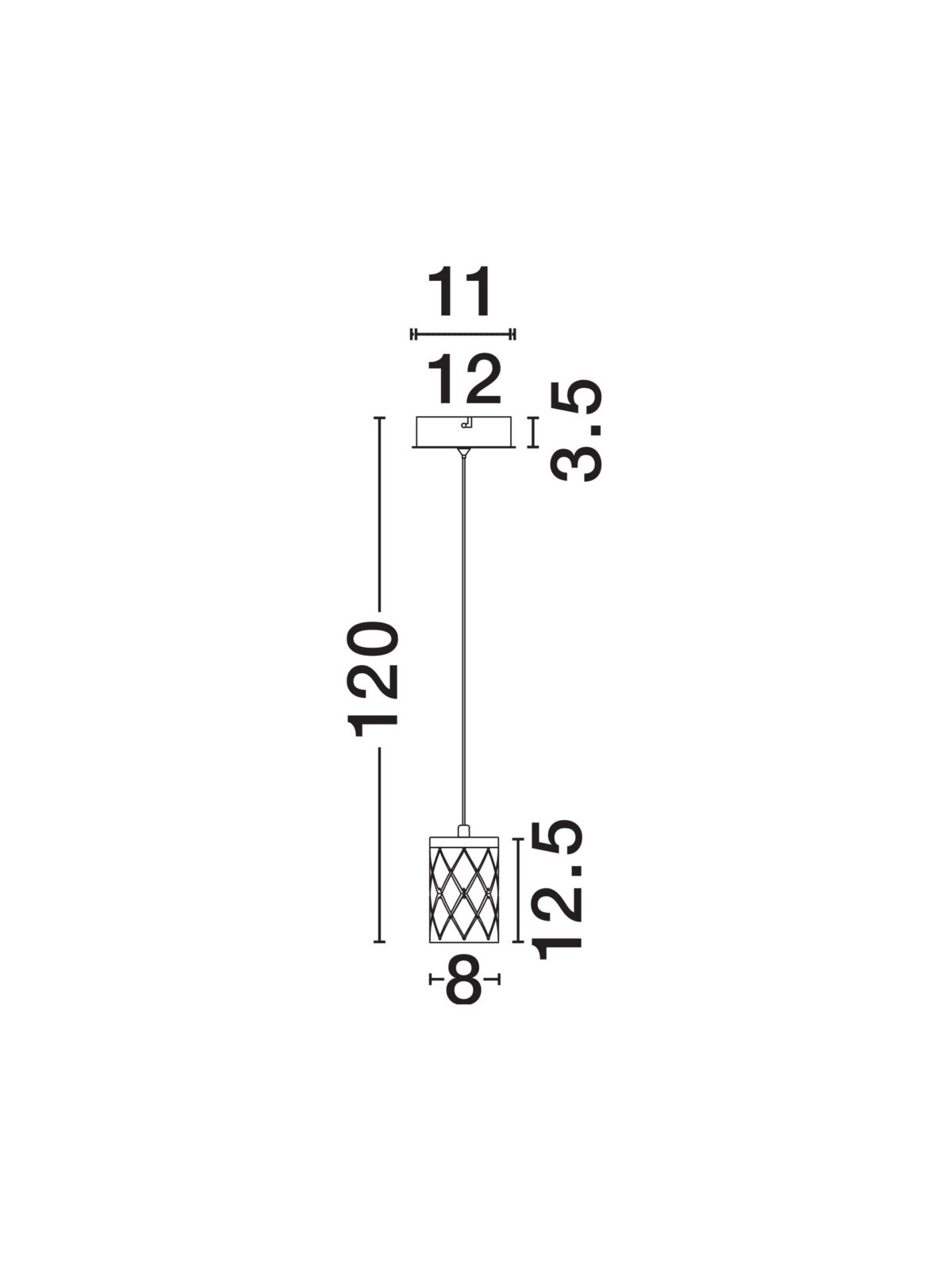Пендел Nova Luce PHOS 9190204 златист детайл 5