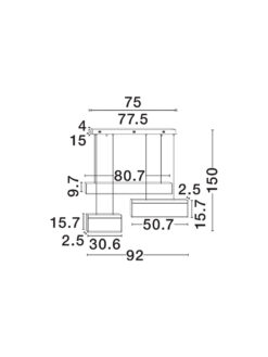 Полилей Nova Luce ALUNA 9190221 черен детайл 6