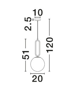 Пендел Nova Luce GRUS 9191202 черен детайл 5