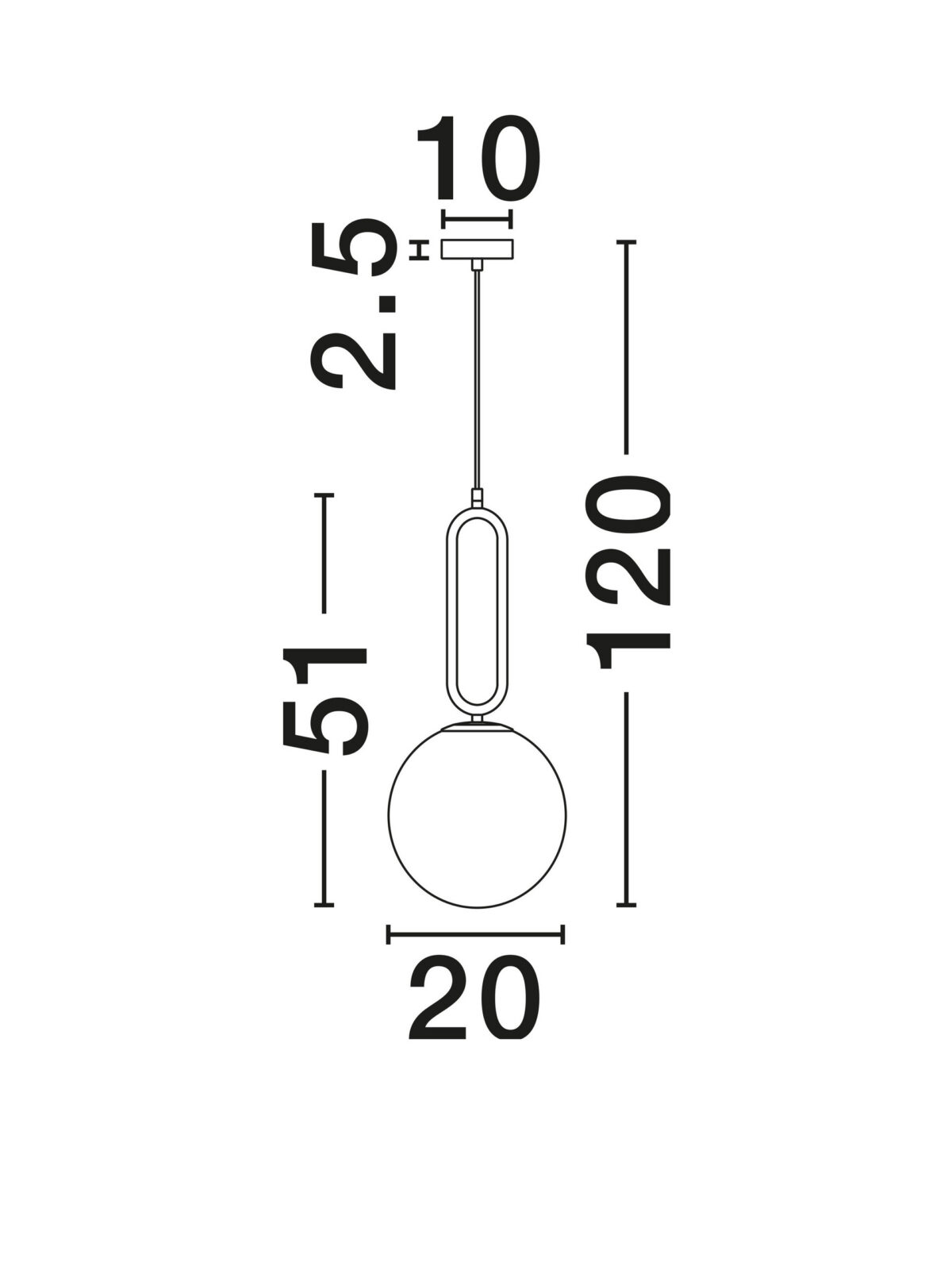 Пендел Nova Luce GRUS 9191202 черен детайл 5