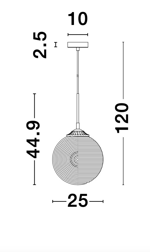 Пендел Nova Luce ATHENA 9191210 черен детайл 5