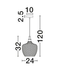 Пендел Nova Luce LONI 9191241 кафяв детайл 6