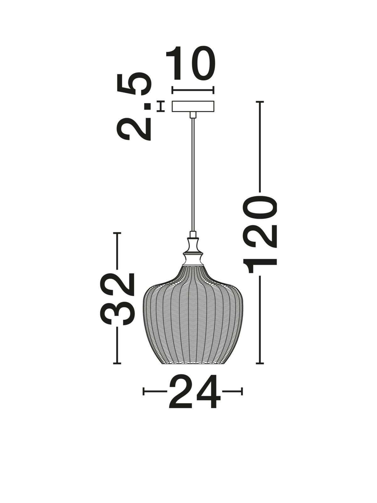 Пендел Nova Luce LONI 9191241 кафяв детайл 6