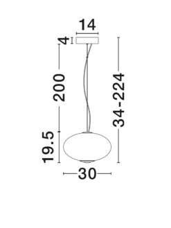 Пендел Nova Luce AORA 9191248 сив детайл 5