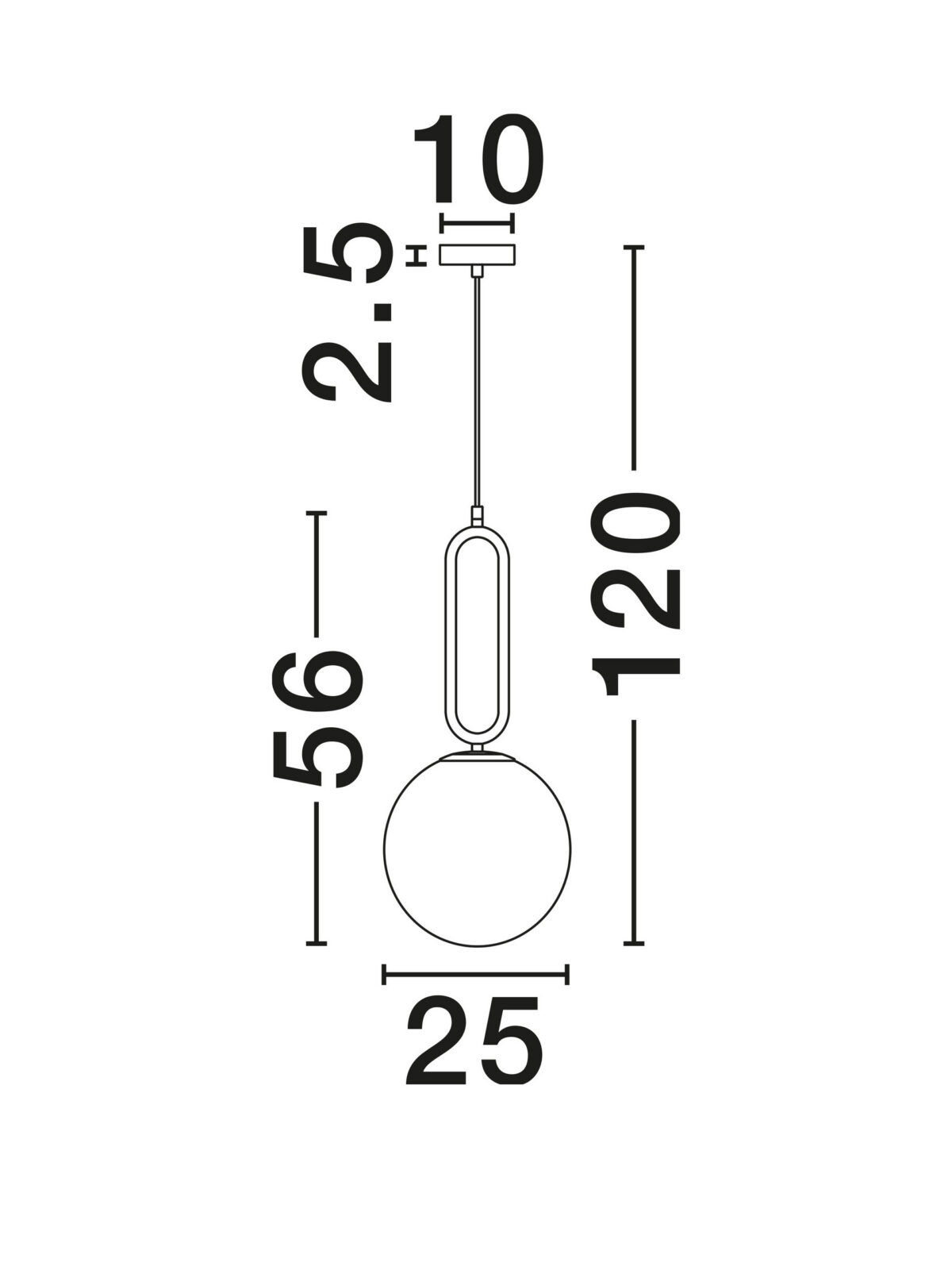 Пендел Nova Luce GRUS 9191251 бял детайл 4