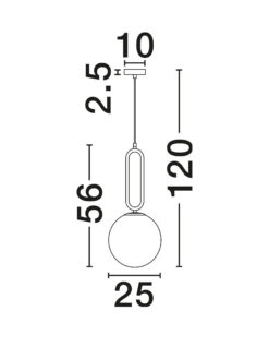 Пендел Nova Luce GRUS 9191252 черен детайл 5